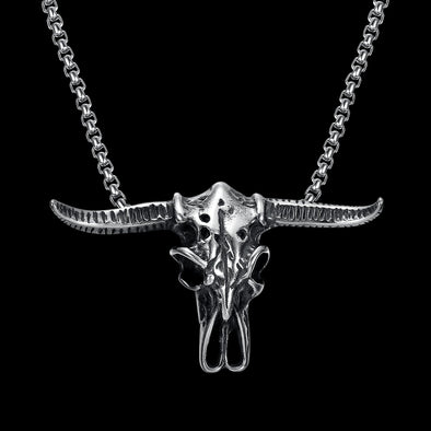 BULL SKULL HEAD NECKLACE