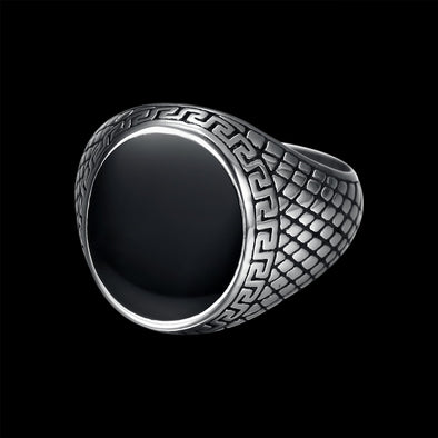 BLACK SIGNET STONE RING