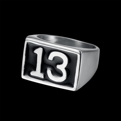 BLACK LUCKY 13 RING