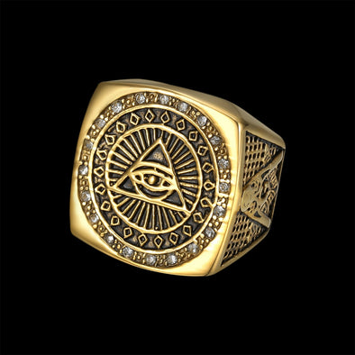 BIG GOLDEN MASONIC RING