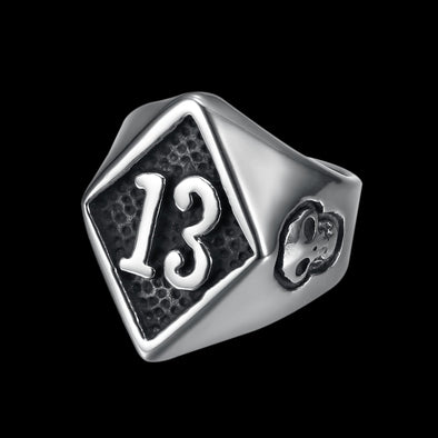 LUCKY 13 SKULL RING