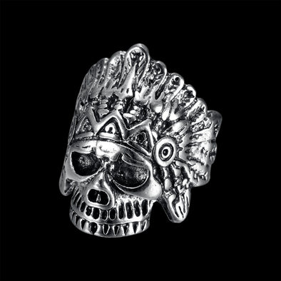 CHIEF NATIVE SKULL RING