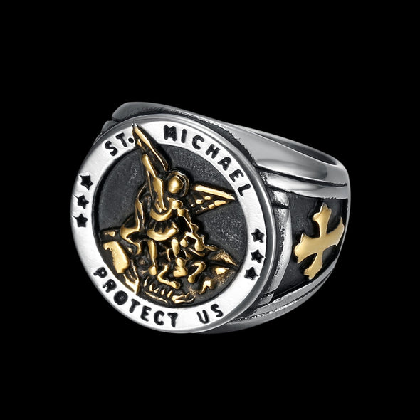 ST MICHAEL PROTECT US RING