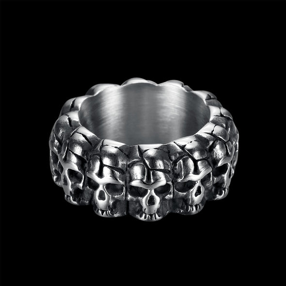 SKULL HEADS RING