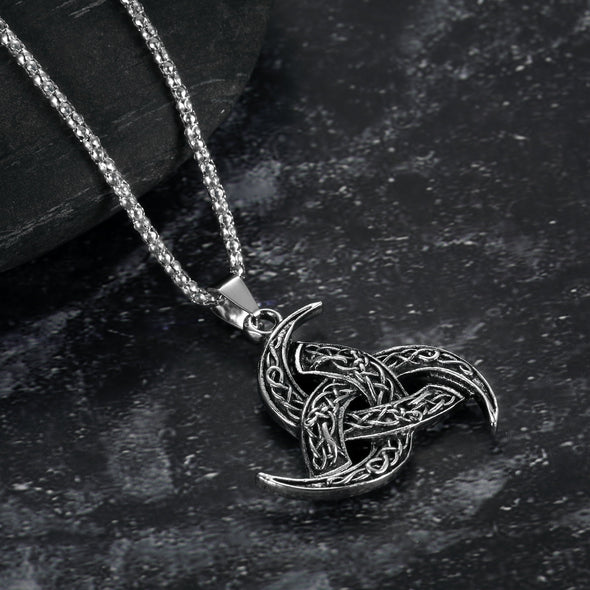 Handcrafted Stainless Steel Odin's Horn Pendant