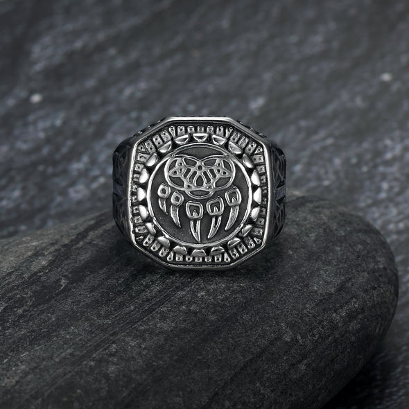 Handcrafted Stainless Steel Veles Signet Ring