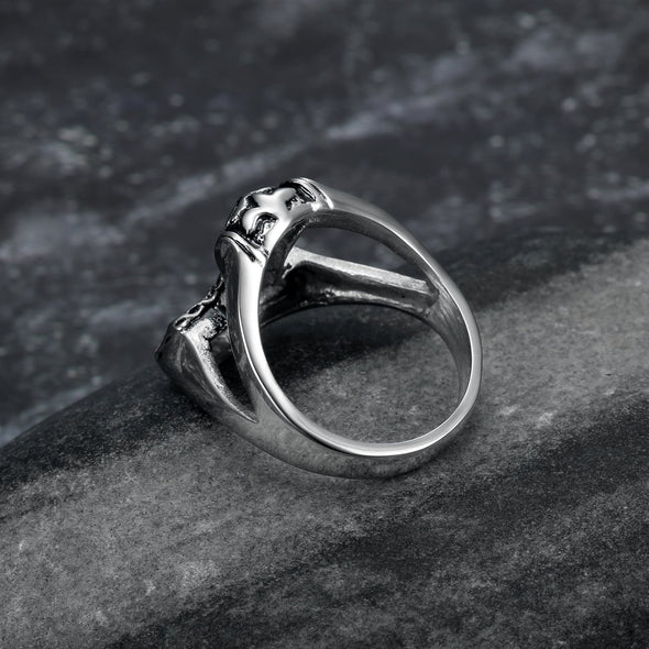 Handcrafted Stainless Steel Thor's Hammer Ring