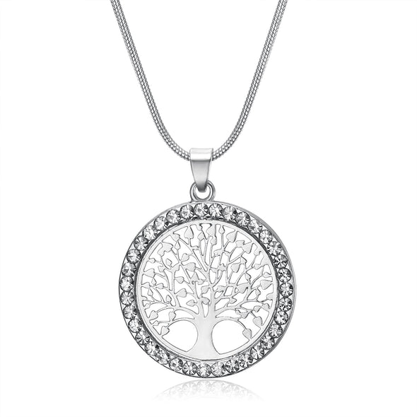 Tree of Life / Yggdrasil Ladies Pendant With Cubic Zirconia