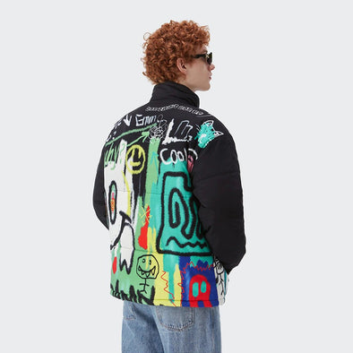 Ikai™ Graffiti Print Parka Jacket