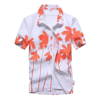 Tropical Palms Orange Mahalo Shirt