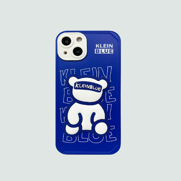 3D Phone Case | Blue Bubbly Bear