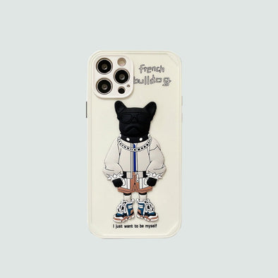 3D Phone Case | French Bulldog White