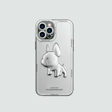 3D Phone Case | Silver Electro Bulldog