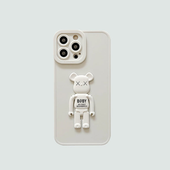 3D Phone Case | White Bearbrick Push-up