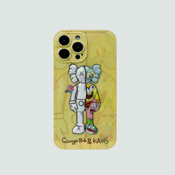 3D Phone Case | Yellow Night Luminous Anatomy Doll