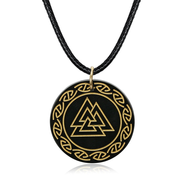 Circular Horn Valknut Necklace