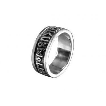 925 Sterling Silver Elder Futhark Ring