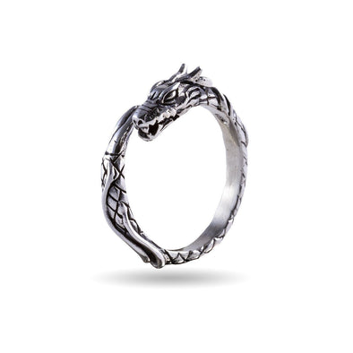 925 Sterling Silver Jormungand Midgard Serpent Ring