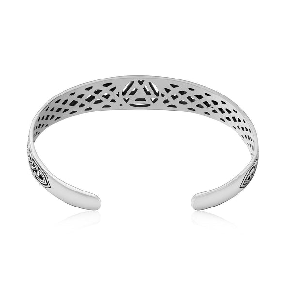 925 Sterling Silver Valknut Shieldmaiden Bracelet