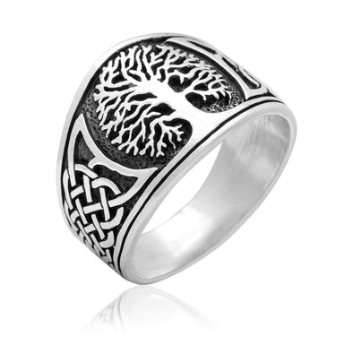 925 Sterling Silver Yggdrasil / Tree of Life Ring