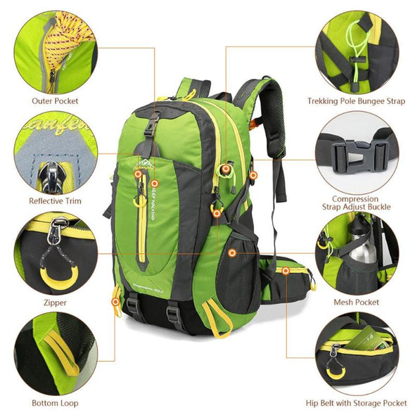 Waterproof Climbing/Hiking 40L Backpack