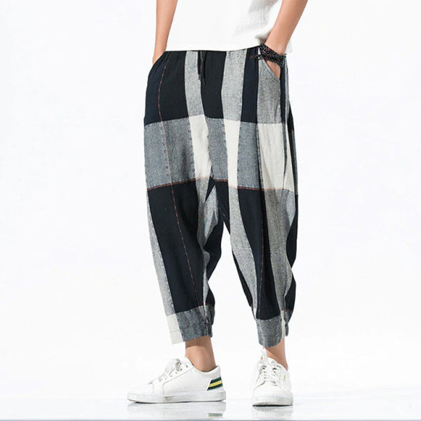 Ikai™ Plaid Print Casual Trousers