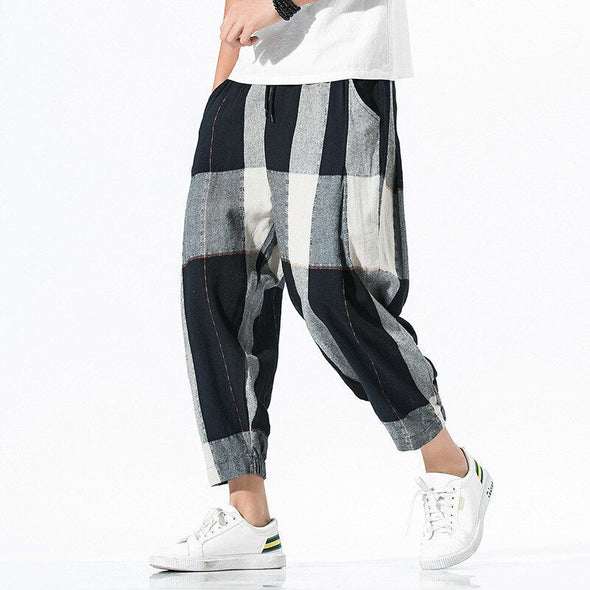 Ikai™ Plaid Print Casual Trousers