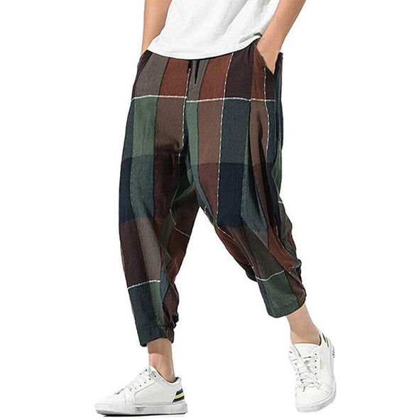 Ikai™ Plaid Print Casual Trousers