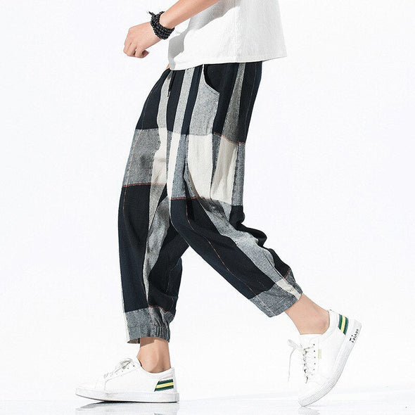 Ikai™ Plaid Print Casual Trousers