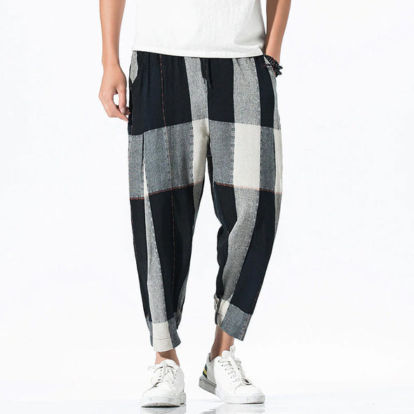 Ikai™ Plaid Print Casual Trousers