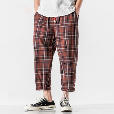 Ikai™ Ankle-Length Checkered Pants