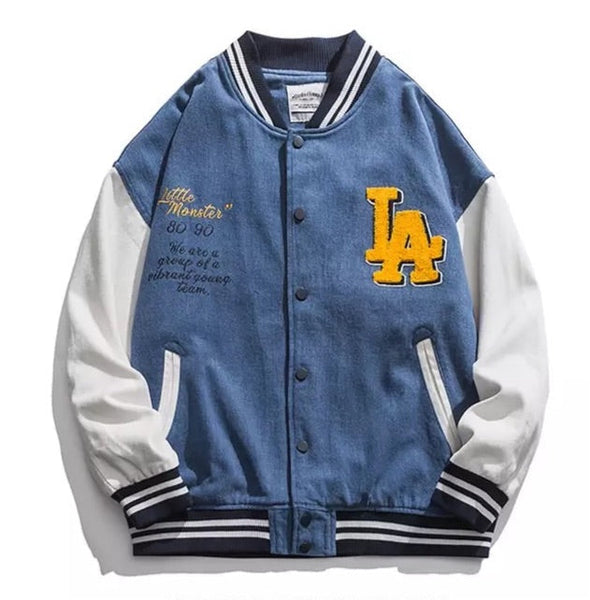 LA Denim Varsity Jacket