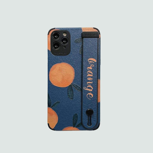 Leather / Strap Phone case | Orange