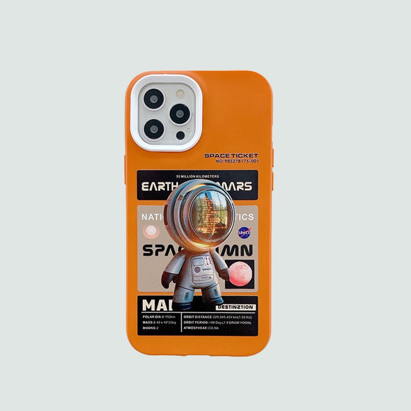 Limited Phone Case | Orange Big Head Astronaut