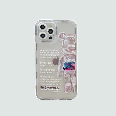 Limited Phone Case | Silver Transparent Teddy