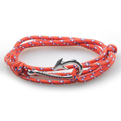 West Tide Clemson Patterned Hook Bracelet (Silver)