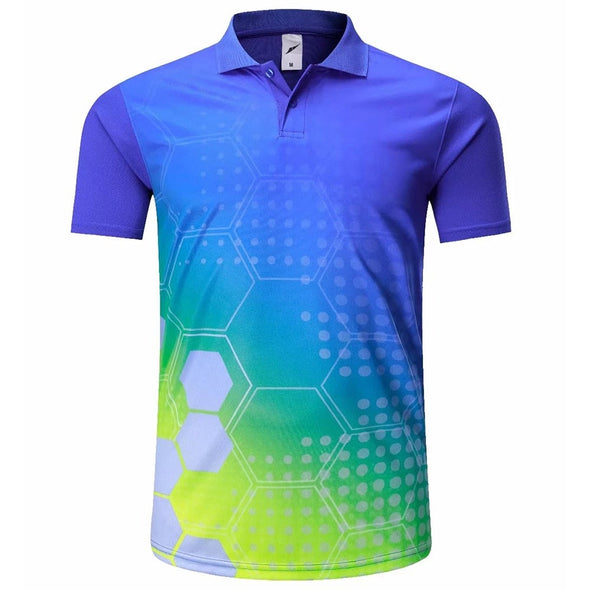 Golf High-Performance Hex Shirt (Dark Blue)