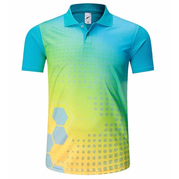 Golf High-Performance Hex Shirt (Aqua)