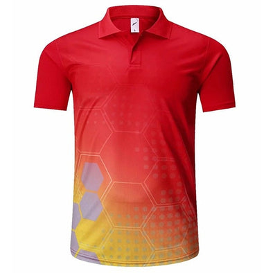 Golf High-Performance Hex Shirt (Red)