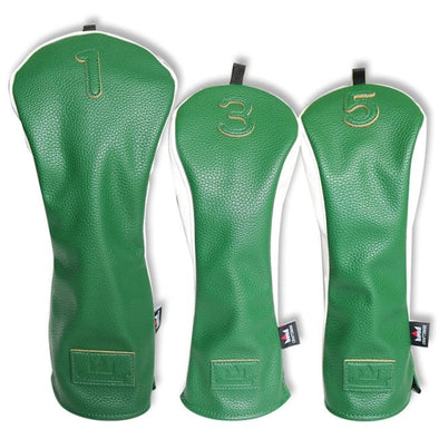 Golf Green Machine Woods Clubhead Covers Three-Quarters Set (One Driver, One Fairway Wood, One Hybrid)