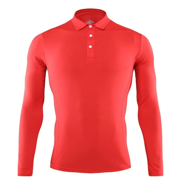 Golf High-Performance LS Shirt (Red)