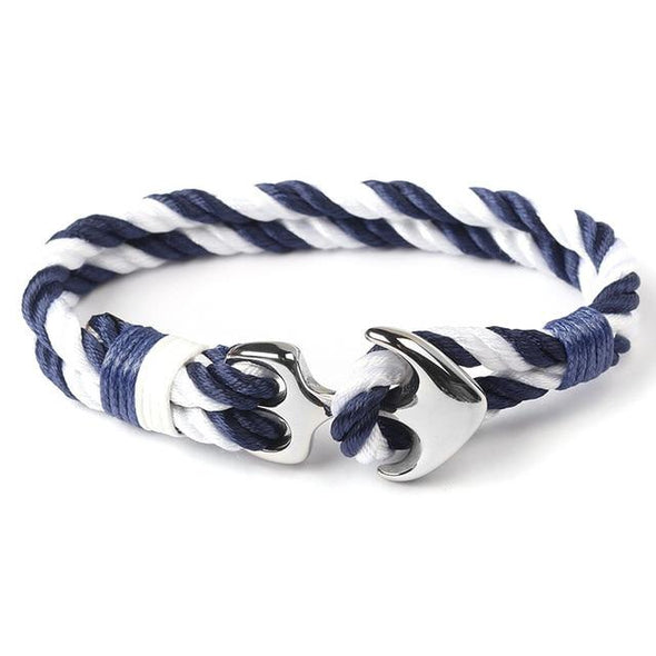 West Tide Blue-White Anchor Bracelet