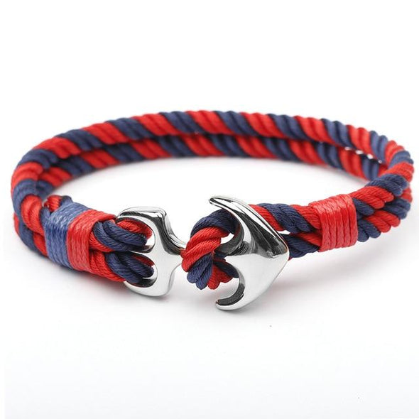 West Tide Solid Blue Anchor Bracelet