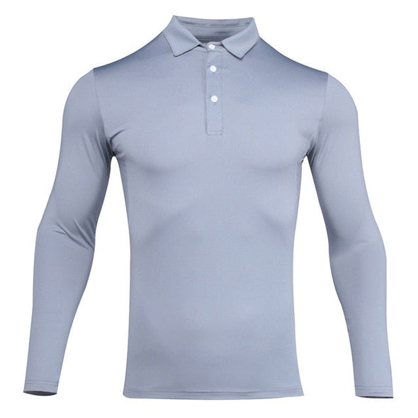 Golf High-Performance LS Shirt (Light Gray)