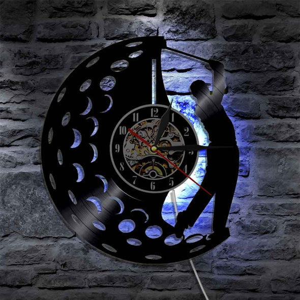 Golf Swing LED Vinyl Clock (With LED)