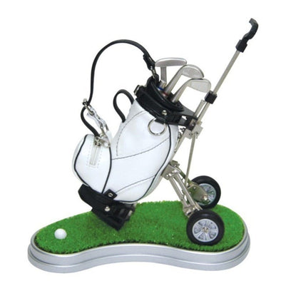 Golf Miniature Golf Bag Pen Holder (White Bag)