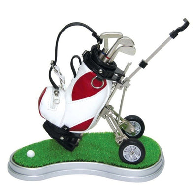 Golf Miniature Golf Bag Pen Holder (Red Bag)