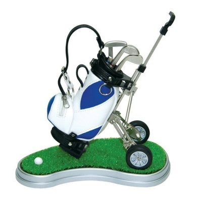 Golf Miniature Golf Bag Pen Holder (Blue Bag)