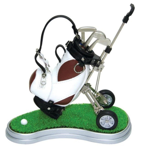 Golf Miniature Golf Bag Pen Holder (Brown Bag)