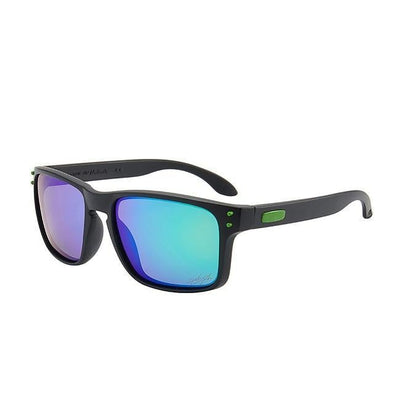 Green Trimmed Flash Active Sport Polarized Sunglasses